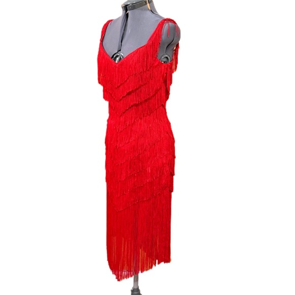 Vintage Red Flapper Dress Dovizia by Jane McCartney - Picture 8 of 8